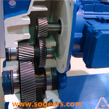 Parallel shaft mounted geared motor