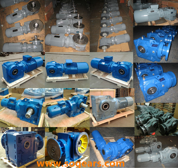 helical worm gear unit