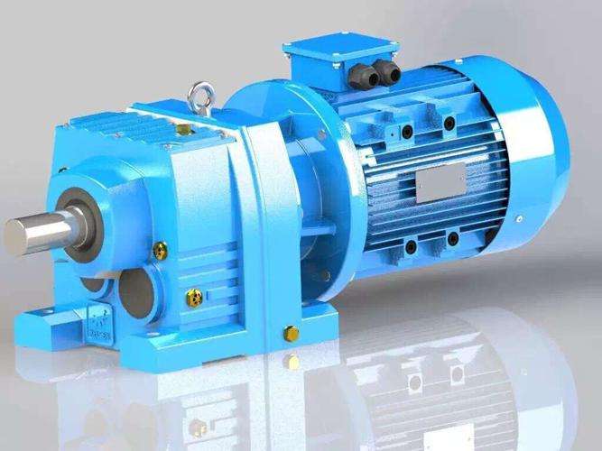 Electric helical gear motors with Brake